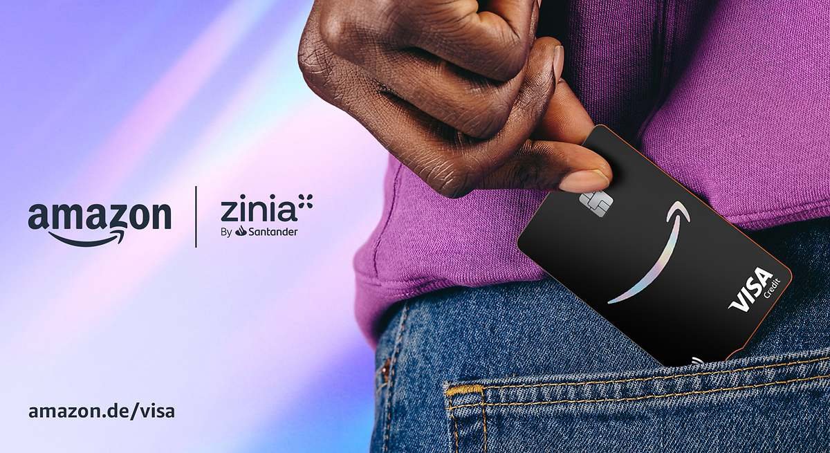 Amazon Visa card issued with Zinia by Santander
